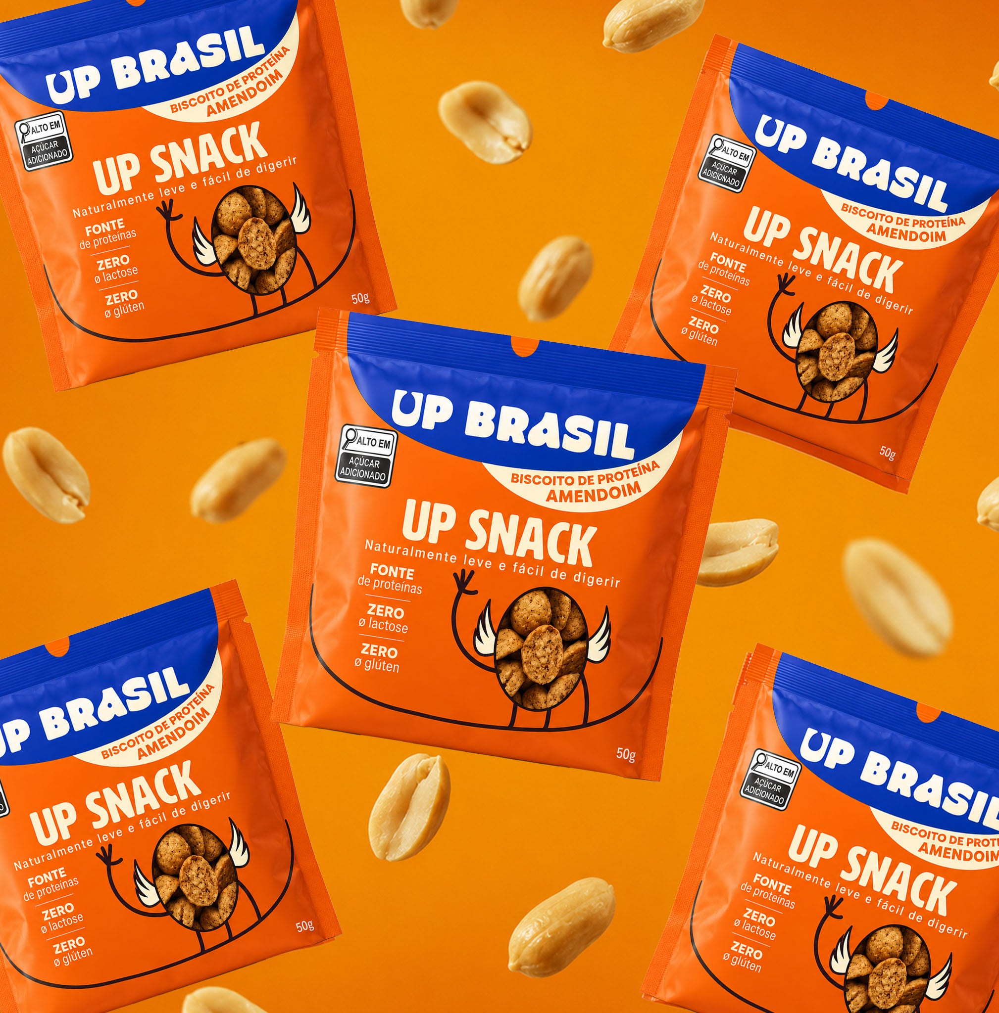 Kit UP Snack Sabor Amendoin 50g c/7 Unidades